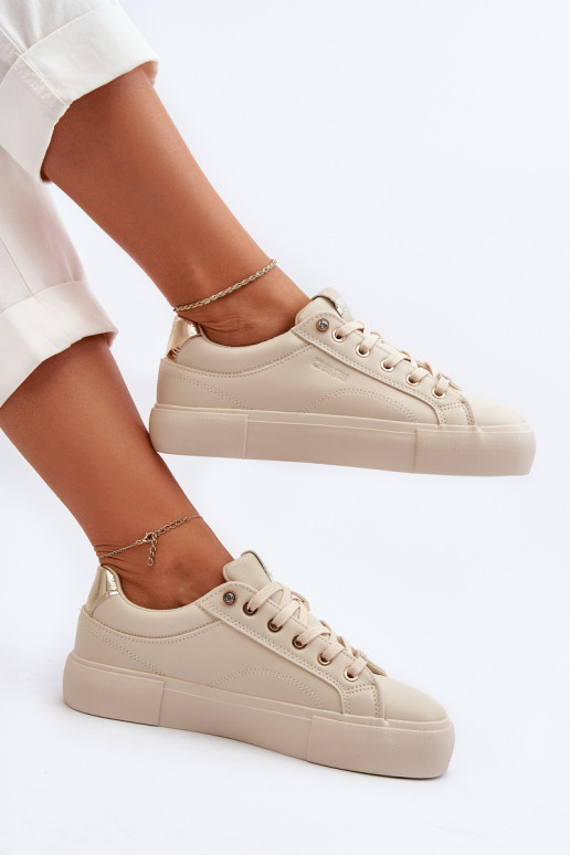 Baskets modèle chaussures Big Star beige