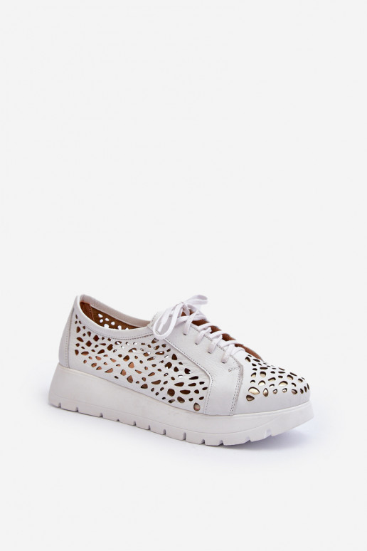 Chaussures avec éléments ajourés de couleur grise Zazoo