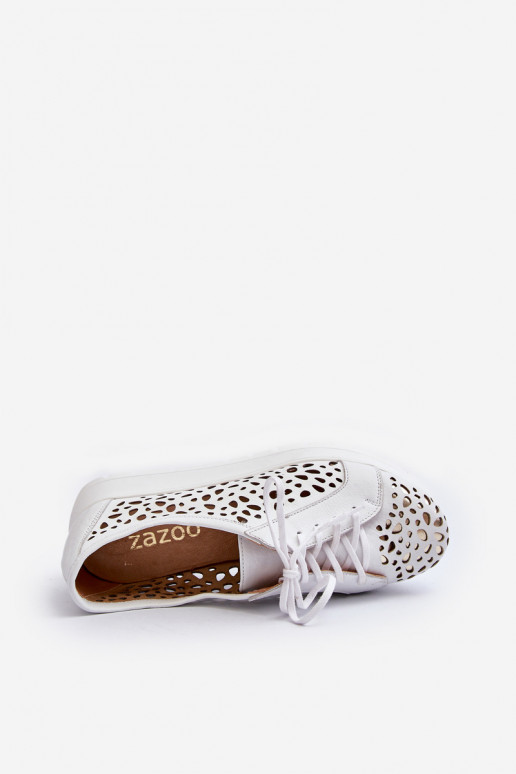 Chaussures avec éléments ajourés de couleur grise Zazoo