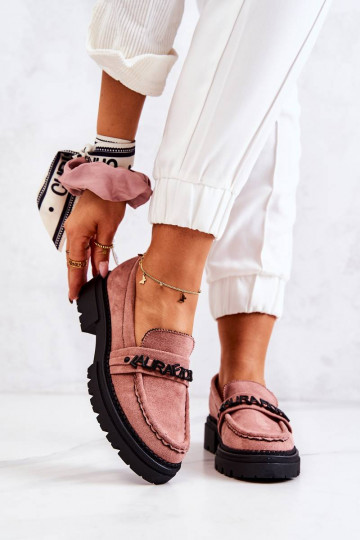 Chaussures en daim La.Fi couleur rose Jenefer