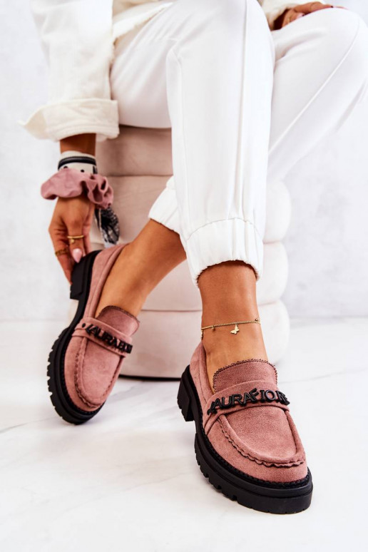 Chaussures en daim La.Fi couleur rose Jenefer