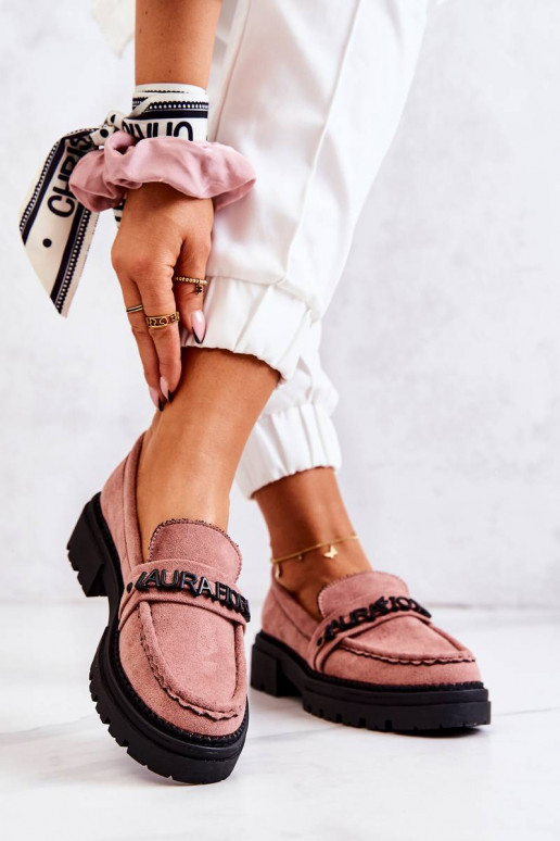 Chaussures en daim La.Fi couleur rose Jenefer
