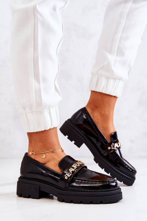 Chaussures effet laqué La.Fi couleur noir Jenefer