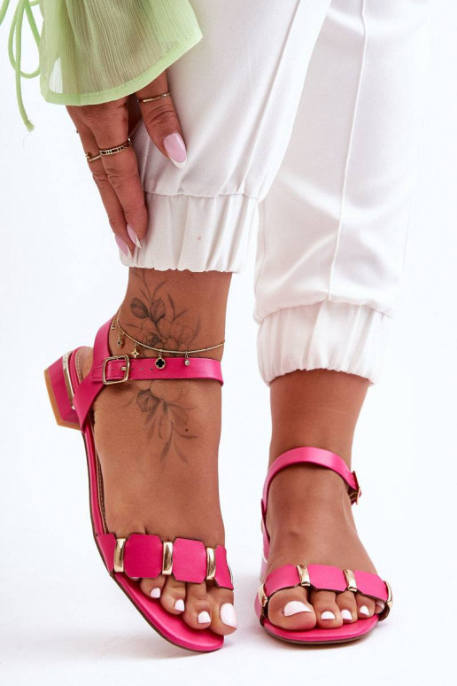 Sandales pour femmes à talons décorés couleur rose Adissa