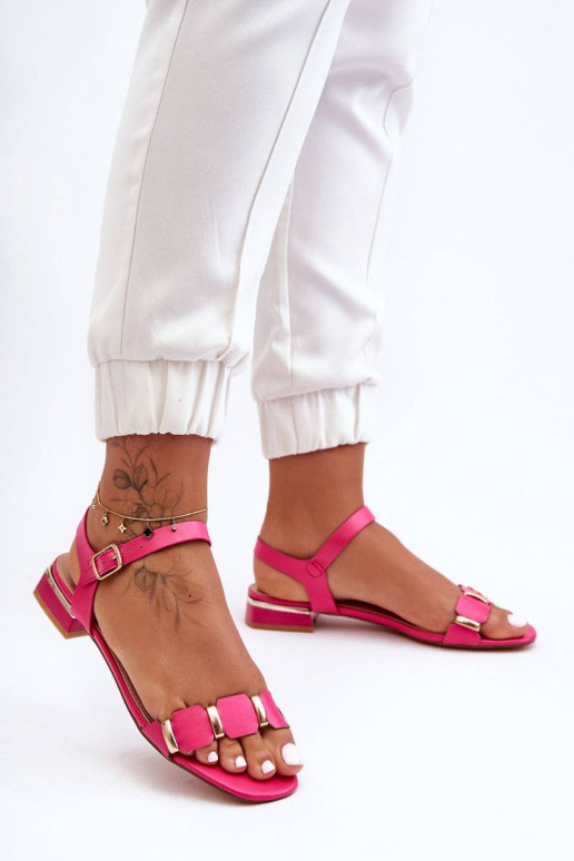 Sandales pour femmes à talons décorés couleur rose Adissa