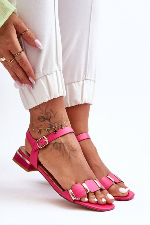 Sandales pour femmes à talons décorés couleur rose Adissa