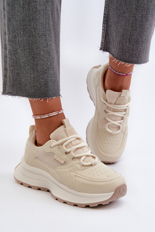 Baskets modèle chaussures beige Big Star