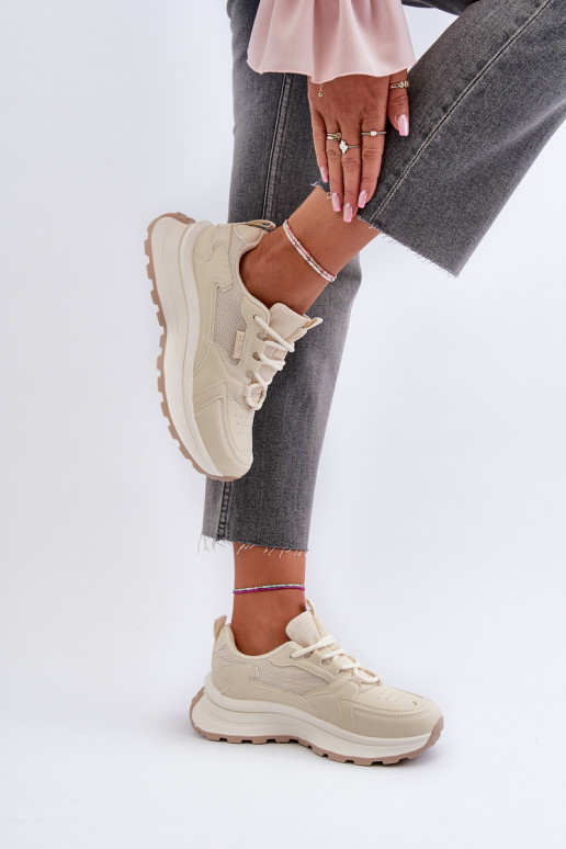 Baskets modèle chaussures beige Big Star