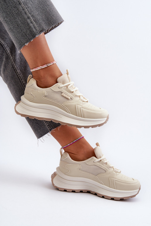 Baskets modèle chaussures beige Big Star