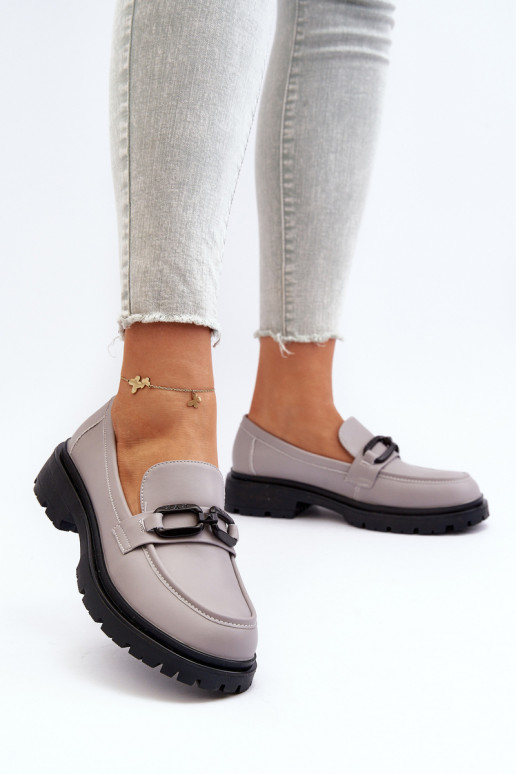 Mocassins couleur gris Imbleria