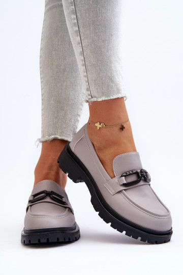 Mocassins couleur gris Imbleria 2