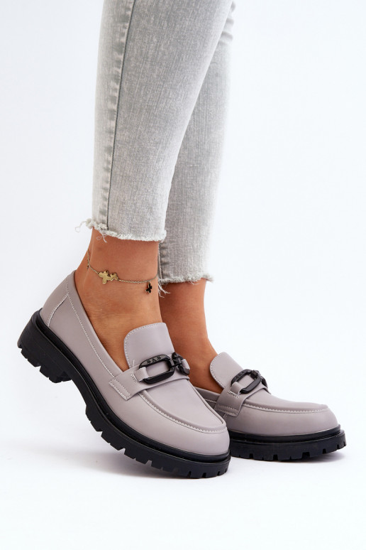 Mocassins couleur gris Imbleria
