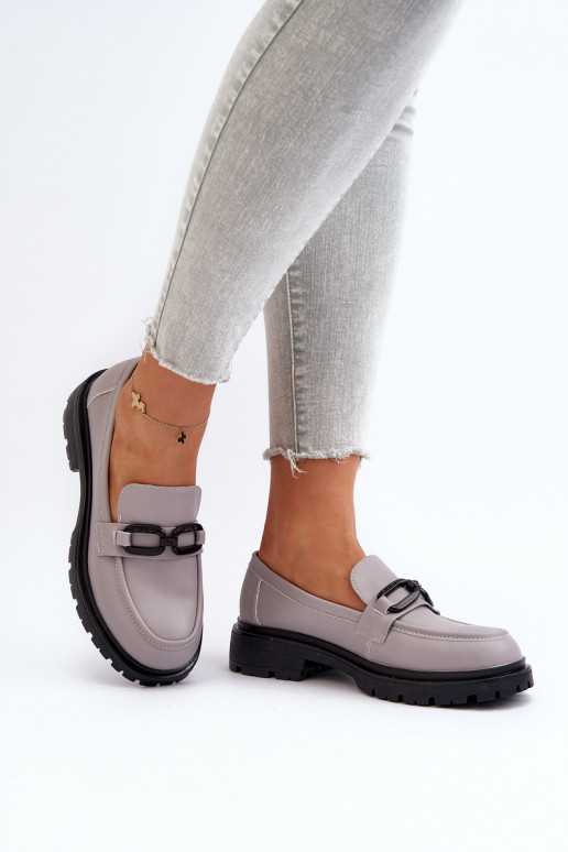Mocassins couleur gris Imbleria