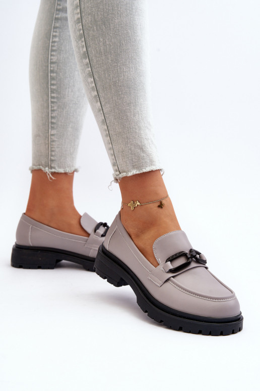 Mocassins couleur gris Imbleria