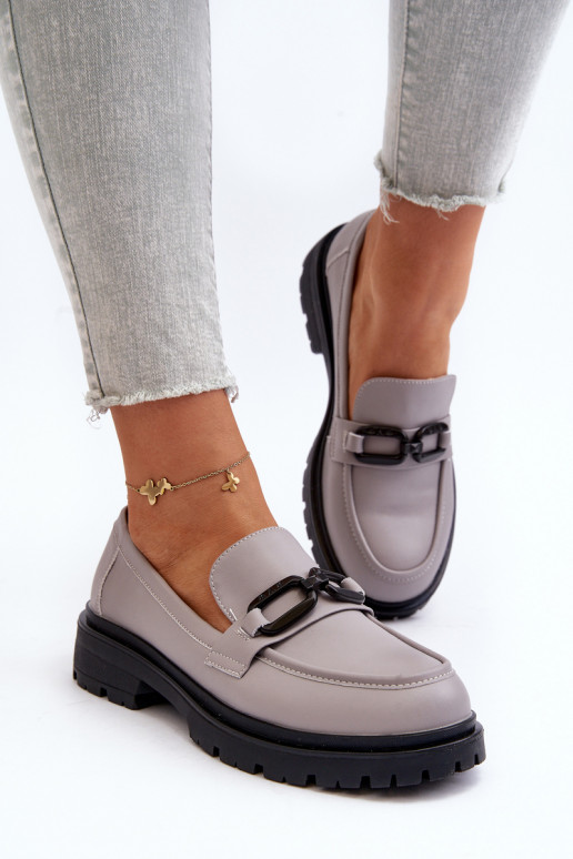 Mocassins couleur gris Imbleria