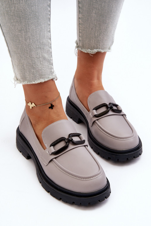 Mocassins couleur gris Imbleria