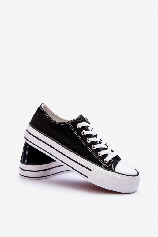 Chaussures de loisirs du modèle classique avec plateforme de couleur noire Jazlyn