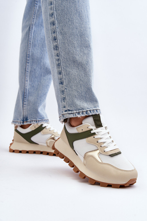 Baskets modèle chaussures sable - couleur vert Ralita