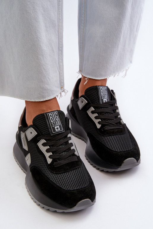 Baskets modèle chaussures Big Star couleur noir