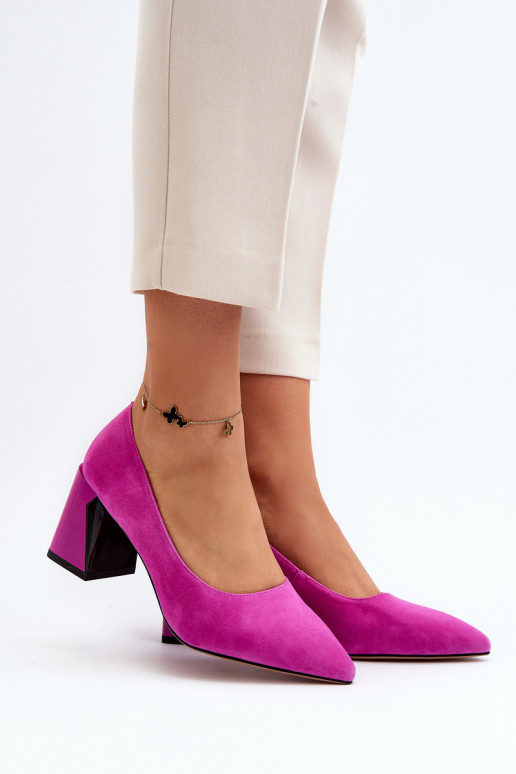 Chaussures à talons en daim couleur rose Alessyndra