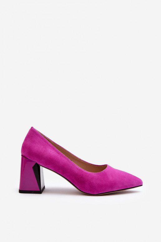Chaussures à talons en daim couleur rose Alessyndra