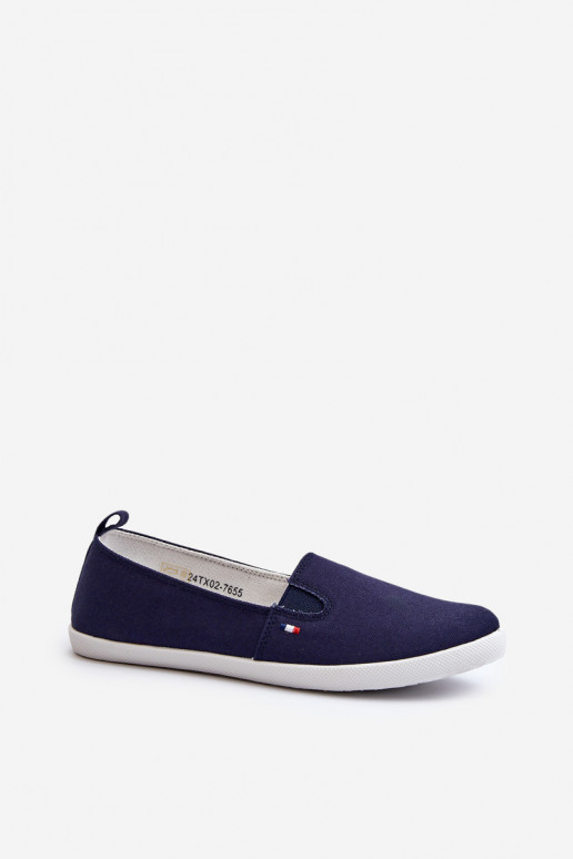 Baskets chaussures casual Slip-On couleur bleu foncé Adrancia