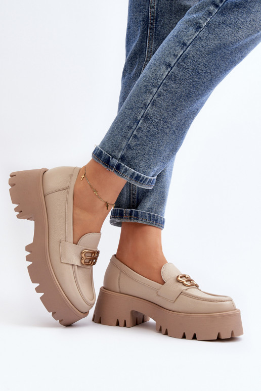 Mocassins Zazoo beiges