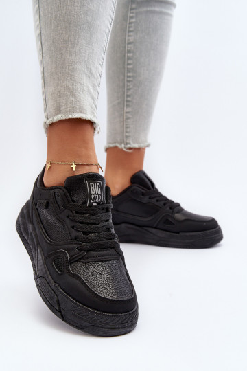 Baskets modèle chaussures Big Star couleur noir 2