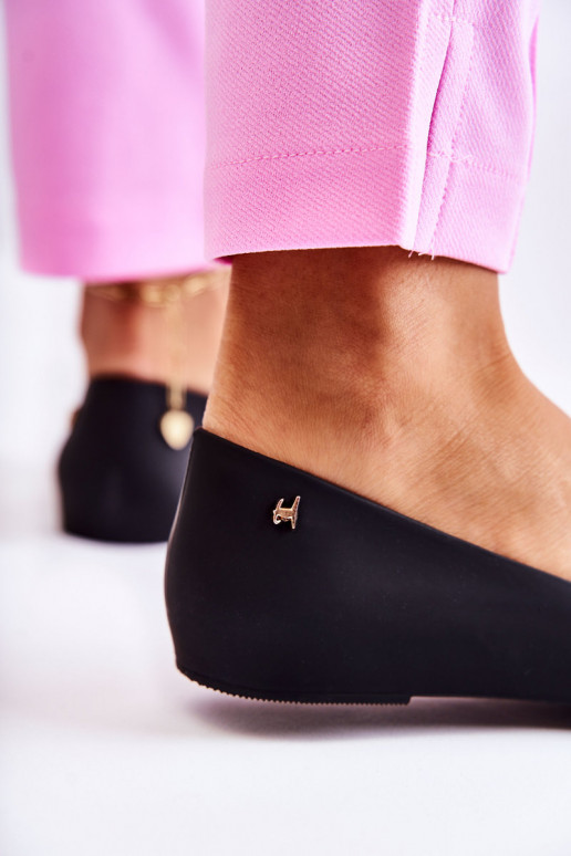 Ballerines en caoutchouc avec rubans...