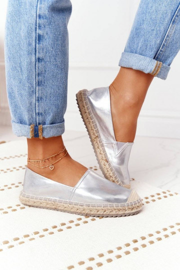 Espadrilles en cuir Big Star couleur argent 2