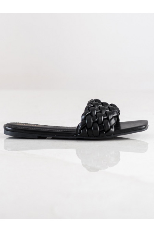 Pantoufles en cuir écologique