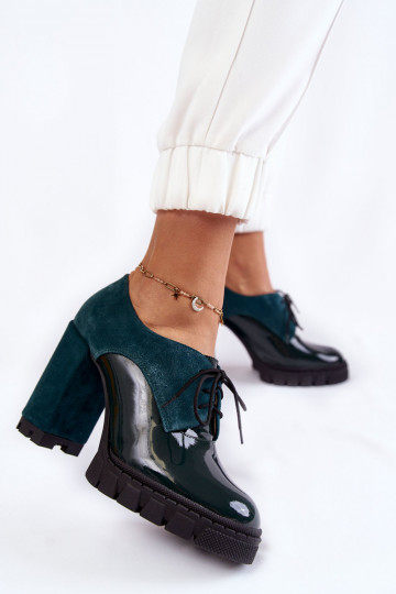Bottines à plateforme de couleur verte Carisa