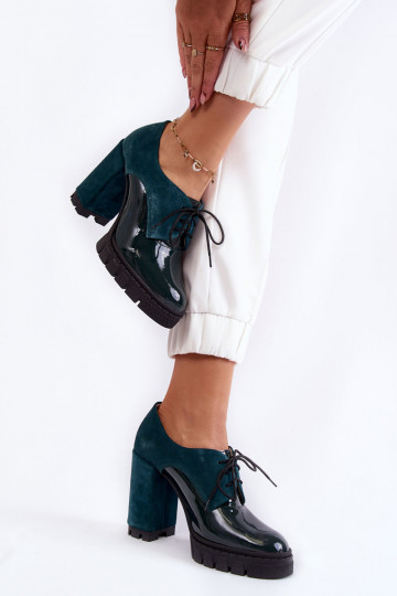 Bottines à plateforme de couleur verte Carisa 2