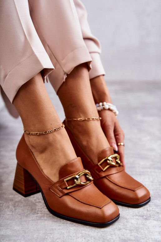 Chaussures avec chaînes Laura Messi couleur marron