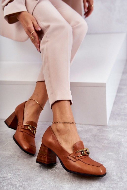 Chaussures avec chaînes Laura Messi couleur marron