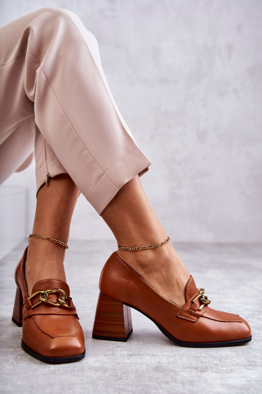 Chaussures avec chaînes Laura Messi couleur marron