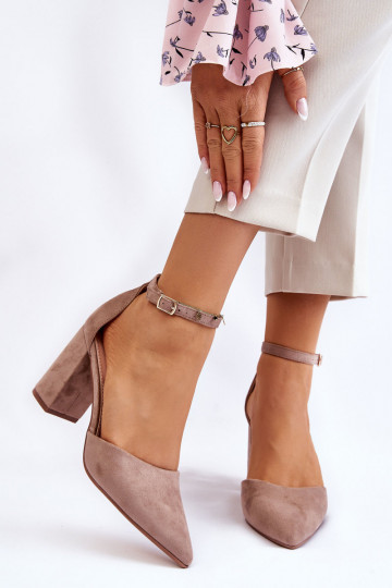 Escarpins en daim beige Lexie