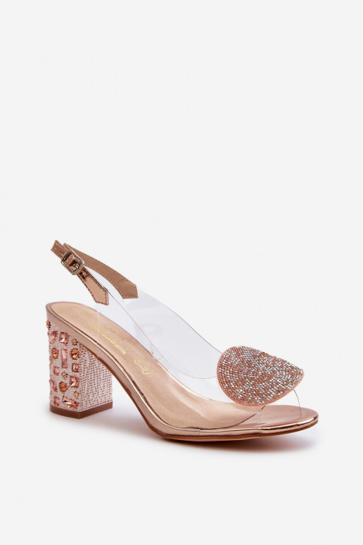 Sandales à talons couleur or rose D&A Sandales à talons couleur or rose D&A
