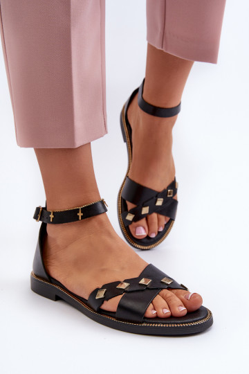 Sandales pour femmes en noir Zazoo
