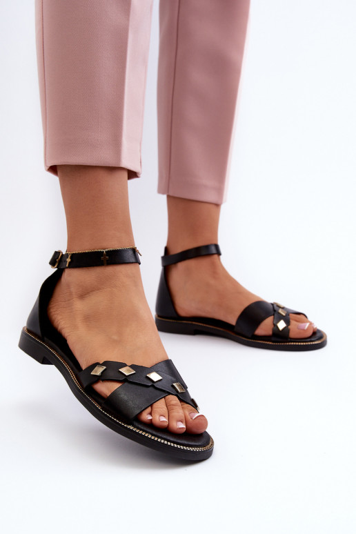 Sandales pour femmes en noir Zazoo
