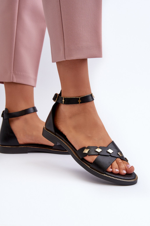 Sandales pour femmes en noir Zazoo