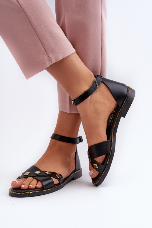 Sandales pour femmes en noir Zazoo