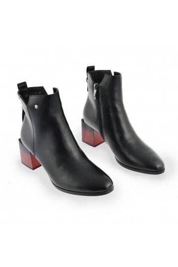 Bottines à talon épais,...