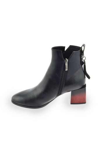 Bottines à talon épais, couleur noire Potocki 2
