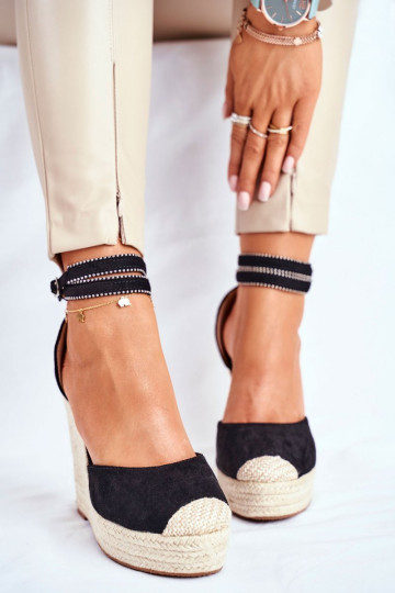 Sandales espadrilles DEBEVE NOIR