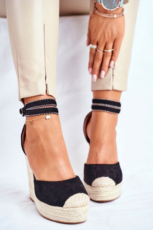 Sandales espadrilles DEBEVE NOIR