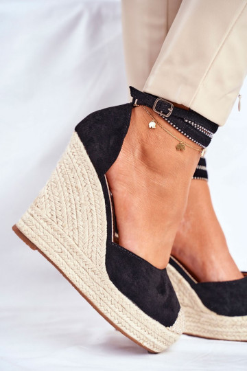 Sandales espadrilles DEBEVE NOIR 2