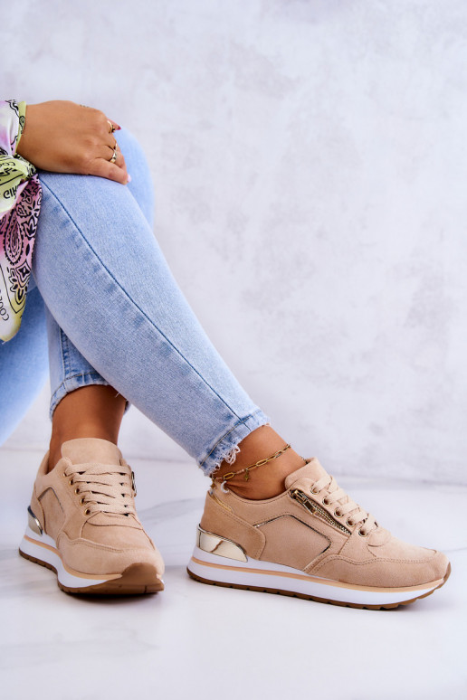 Baskets à plateforme beige Riverside