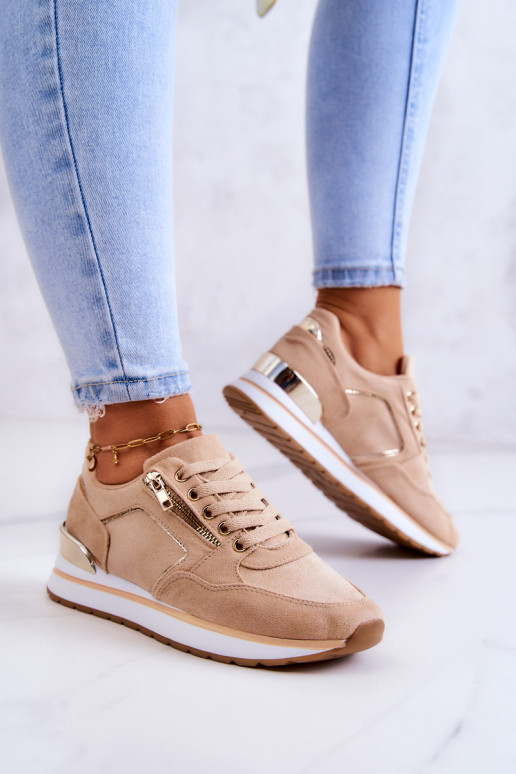 Baskets à plateforme beige Riverside
