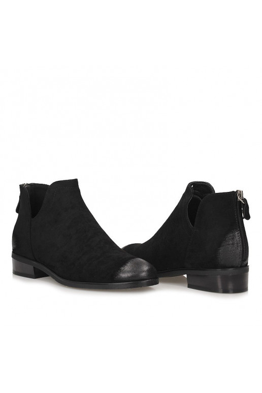 Bottines Chelsea en daim noires Vinceza